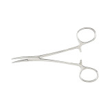 Hemostatic Forceps McKesson Kelly 5-1/2 Inch Office Grade Stainless Steel NonSterile Ratchet Lock Finger Ring Handle Curved 43-2-442 Each/1 43-2-442 MCK BRAND 487542_EA