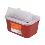 McKesson Sharps Container Red Base 5 H X 10 W X 7 D Inch Horizontal Entry 1 Gallon, 101-8703, Pack of 1
