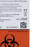 McKesson Prevent Sharps Container Cabinet / Wall Enclosure High Impact Polystyrene Wall Mount Locking, 2263, Pack of 1