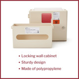 McKesson Prevent Sharps Container Cabinet / Wall Enclosure with Glove Box Polypropylene Wall Mount Locking, 2265, Pack of 1