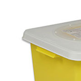 SharpSafety Chemotherapy Waste Container Yellow Base 26 H X 12-3/4 D X 18-1/4 W Inch Vertical Entry 18 Gallon, 8939, Pack of 1