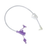 Mini ONE Right Angle Connector with Y-Port Adapter 12 Inch, Purple, 8-1255, Pack of 1