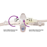 G-JET Right Angle Connector with Male ENFit and TRN203 12 Inch, 6-1222-ISOSAF, Pack of 1