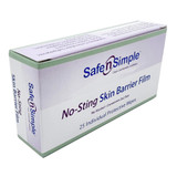 Safe N Simple No-Sting Skin Barrier Wipe 60% / 20% Strength Purified Water / Polyvinylpyrrolidone / Glycerin / Propylene Glycol Individual Packet Sterile, SNS80725, Box of 25