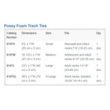 POSEY Tracheostomy Tube Holder 1 X 18 Inch Pediatric / Adult, 8197M, Pack of 1