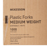 McKesson Fork Medium Weight White Polypropylene, 16-4595, Case of 1000