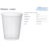 Medegen Pitcher Liner Translucent, Polystyrene, Graduated, 28 oz., H223-01, Case of 500