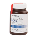 McKesson Wound Packing Strip Non-Impregnated 1/4 Inch X 5 Yard Sterile Plain, 61-59120, Bottle of 1