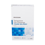McKesson Transparent Film Dressing 4 X 4-3/4 Inch Frame Style Delivery Octagon Sterile, 4986, Box of 50
