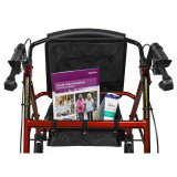 4 Wheel Rollator McKesson 32 to 37 Inch Red Folding Aluminum 32 to 37 Inch 146-R726RD Each/1 MCK BRAND 1065263_EA