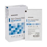 McKesson Skin Closure Strip 1/4 X 3 Inch Nonwoven Material Reinforced Strip White, 3007, Box of 50