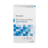 Skin Closure Strip McKesson 1/4 X 1-1/2 Inch Nonwoven Material Reinforced Strip White 3008 Box/300 MCK BRAND 876307_BX