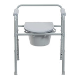 Commode Chair McKesson Fixed Arm Steel Frame Seat Lid Back 16.6 to 22.5 Inch 146-11148-1 Each/1 MCK BRAND 1065228_EA Commode Chair McKesson Fixed Arm Steel Frame Seat Lid Back 16.6 to 22.5 Inch 146-11148-1 Each/1 MCK BRAND 1065228_EA