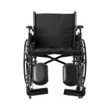 McKesson Lightweight Wheelchair, Fixed Arm Height, Swing-Away Elevating Leg Rest, 20'' Seat Width, 38 lbs. Product Weight, Pack of 1 McKesson 1065287_EA
