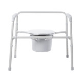 Commode Chair McKesson Fixed Arms Steel Frame Back Bar 13-3/4 Inch Seat Width 650 lbs. Weight Capacity 146-11117N-1 Pack of 1 McKesson 1065225_EA Commode Chair McKesson Fixed Arms Steel Frame Back Bar 13-3/4 Inch Seat Width 650 lbs. Weight Capacity 146-11117N-1 Pack of 1 McKesson 1065225_EA
