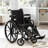 Lightweight Wheelchair McKesson Dual Axle Flip Back Padded Removable Mag Black 16 Inch 300 lbs. 146-K316DDA-ELR Each/1 MCK BRAND 1065283_EA