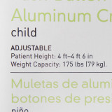 Underarm Crutch McKesson Aluminum Child 175 lbs. 146-10416-1 Pair/1 MCK BRAND 1076178_PR