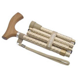Folding Cane Switch Sticks Aluminum 32 to 37 Inch Engraved Pearl Gold 502-2000-5202 Each/1 DMS HOLDINGS, INC. 1050007_EA
