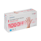 McKesson Pink Nitrile Exam Glove Large NonSterile Nitrile Standard Cuff Length Textured Fingertips Pink Not Rated, 14-6NPNK6, Box of 250