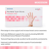 McKesson Pink Nitrile Exam Glove Large NonSterile Nitrile Standard Cuff Length Textured Fingertips Pink Not Rated, 14-6NPNK6, Box of 250