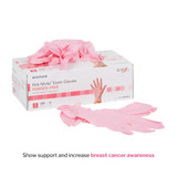 McKesson Pink Nitrile Exam Glove Small NonSterile Nitrile Standard Cuff Length Textured Fingertips Pink Not Rated, 14-6NPNK2, Box of 250