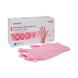 Exam Glove McKesson Pink Nitrile NonSterile Pink Powder Free Nitrile Ambidextrous Textured Fingertips Not Chemo Approved Large 14-6NPNK6 Case/2500 MCK BRAND 1065403_CS