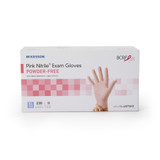 McKesson Pink Nitrile Exam Glove X-Large NonSterile Nitrile Standard Cuff Length Textured Fingertips Pink Not Rated, 14-6NPNK8, Box of 230