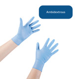 McKesson Confiderm STR Exam Glove Medium Sterile Pair Nitrile Standard Cuff Length Textured Fingertips Blue Not Rated, 14-6NSTR4, Pair of 1