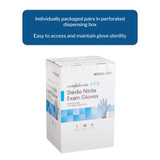 McKesson Confiderm STR Exam Glove X-Large Sterile Pair Nitrile Standard Cuff Length Textured Fingertips Blue Not Rated, 14-6NSTR8, Pair of 1