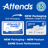 Attends Care Advanced Incontinence Brief Adult X-Large Unisex Disposable Heavy Absorbency, DDP40, Case of 60