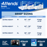 Attends Care Advanced Incontinence Brief Adult X-Large Unisex Disposable Heavy Absorbency, DDP40, Bag of 20