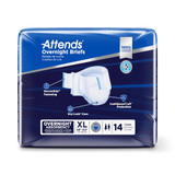 Attends Overnight Incontinence Brief Adult X-Large Unisex Disposable Heavy Absorbency, DDEW40, Case of 56