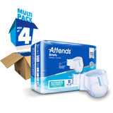 Attends Advanced Incontinence Brief Adult Regular Unisex Disposable Heavy Absorbency, DDC25, Bag of 20