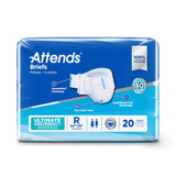Attends Advanced Incontinence Brief Adult Regular Unisex Disposable Heavy Absorbency, DDC25, Case of 80