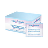 Safe n Simple Adhesive Remover Wipe 50 per Box Alcohol Free, SNS00550, Box of 50