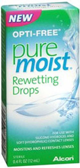 Contact Lens Rewetting Drops Opti-Free Pure Moist 12 mL Drop 1154152 Each/1 US PHARMACEUTICAL DIVISION/MCK 798866_EA