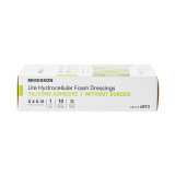 Thin Silicone Foam Dressing McKesson Lite 4 X 4 Inch Square Silicone Gel Adhesive without Border Sterile 4893 Box/10 MCK BRAND 1083093_BX Thin Silicone Foam Dressing McKesson Lite 4 X 4 Inch Square Silicone Gel Adhesive without Border Sterile 4893 Box/10 MCK BRAND 1083093_BX