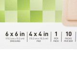 Thin Silicone Foam Dressing McKesson Lite 6 X 6 Inch Square Silicone Gel Adhesive with Border Sterile 4874 Box/10 MCK BRAND 1083091_BX