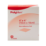 PolyMem Foam Dressing 3 X 3 Inch Without Border Film Backing Nonadhesive Square Sterile, 5033, Box of 15