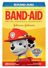 Adhesive Strip Band-Aid 5/8 X 2-1/4 Inch / 3/4 X 3 Inch Plastic Assorted Sizes Kid Design Paw Patrol Sterile 10381371165893 Box/20 JOHNSON&JOHNSON CONSUMER INC 995077_BX