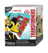 Stat Strip Adhesive Strip Plastic Kid Design (Transformers) 3/4 X 3 Inch Sterile, 10847, Box of 100