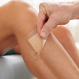 McKesson Lite Thin Foam Dressing 4 X 4 Inch With Border Film Backing Silicone Gel Adhesive Square Sterile, 4873, Pack of 1