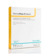 DermaView II Island Transparent Film Dressing with Pad 6 X 6 Inch Frame Style Delivery Square Sterile, 16660, Box of 25