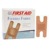 American White Cross First Aid Adhesive Strip Fabric Tan 1-1/2 X 3 Inch Sterile, 1602033, Box of 100