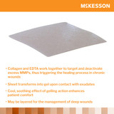 McKesson Collagen Dressing 4 X 4 Inch Square Sterile, 16-1852, Pack of 1