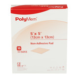 PolyMem Foam Dressing 5 X 5 Inch Without Border Film Backing Nonadhesive Square Sterile, 5055, Pack of 1