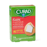 Curad Adhesive Spot Bandage Plastic Tan 7/8 Inch Diameter Sterile, NON25501, Box of 1