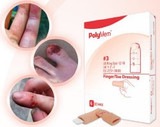PolyMem Finger / Toe Foam Dressing 2-1/5 to 2-3/5 Inch Circumference Without Border Film Backing Nonadhesive Finger / Toe Sterile, 4402, Box of 6