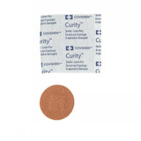 Curity Adhesive Spot Bandage Fabric Tan 7/8 Inch Diameter Sterile, 44107, Box of 50