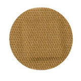 Curity Adhesive Spot Bandage Fabric Tan 7/8 Inch Diameter Sterile, 44107, Box of 50